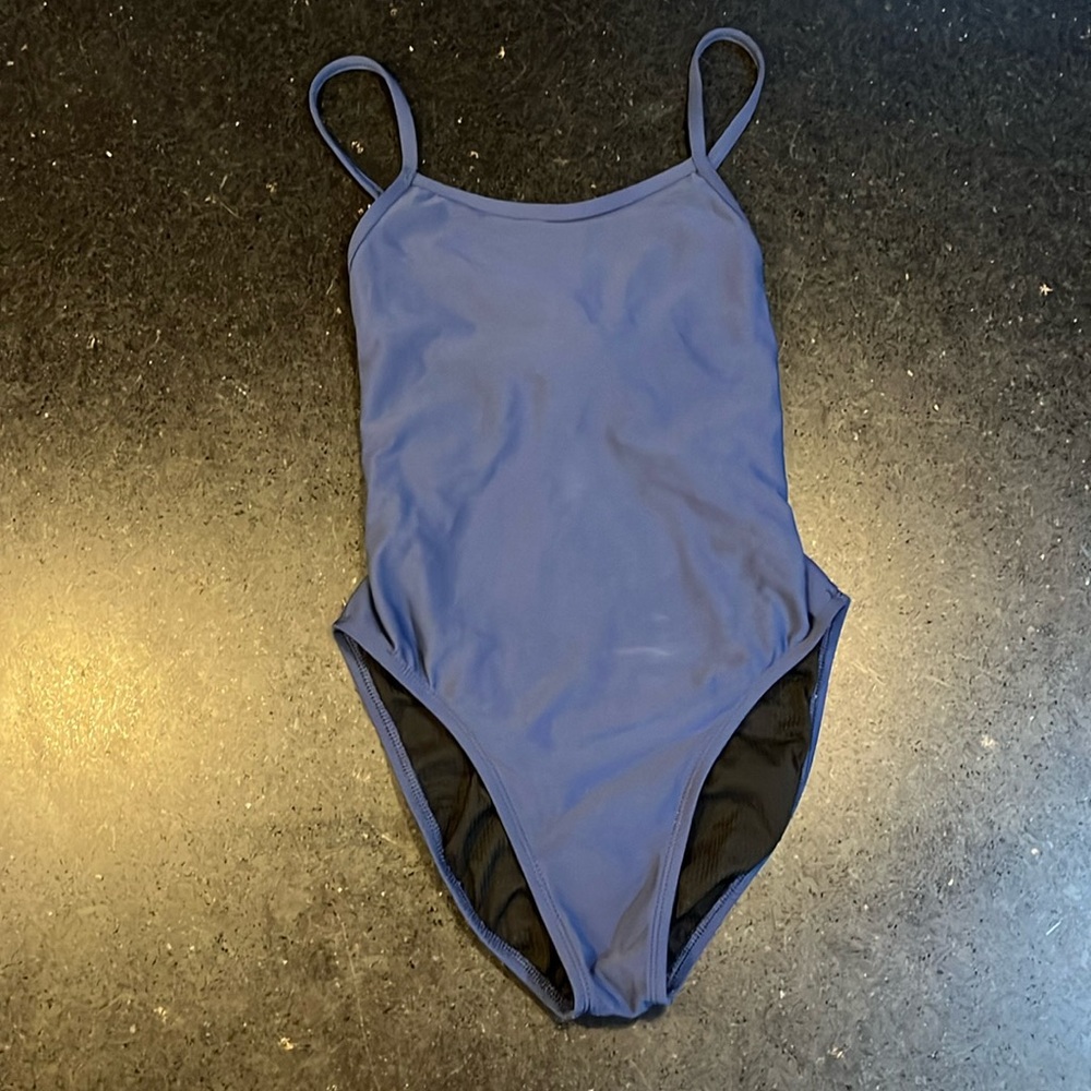 Jolyn Darren one piece navy blue swimsuit size says 30